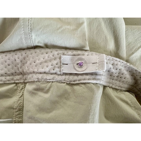 LL‎ Bean  Size 14 Adjustable Waist Khaki Wide Leg Ankle Pants With Pockets EUC - Picture 9 of 12